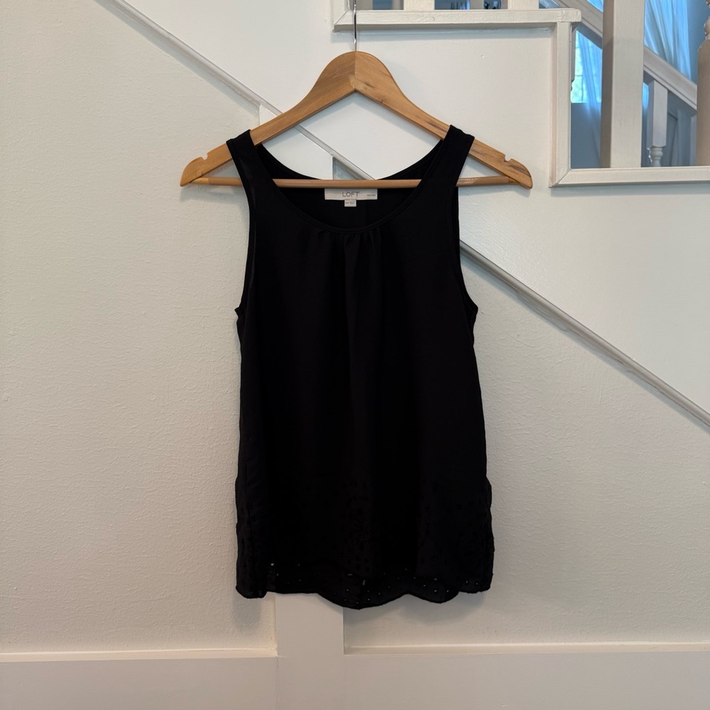 LOFT Black Tank Top size XSP